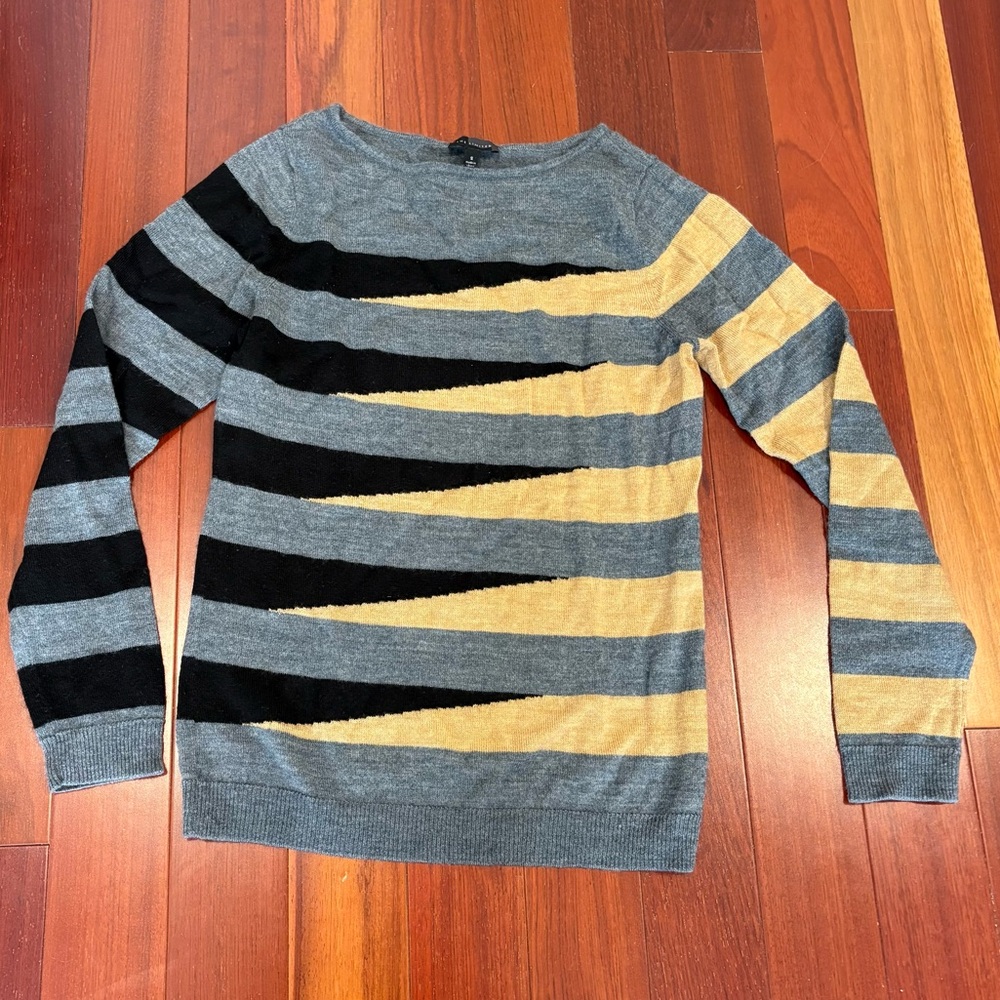 The Limited Lightweight Wool Blend Geometric Sweater